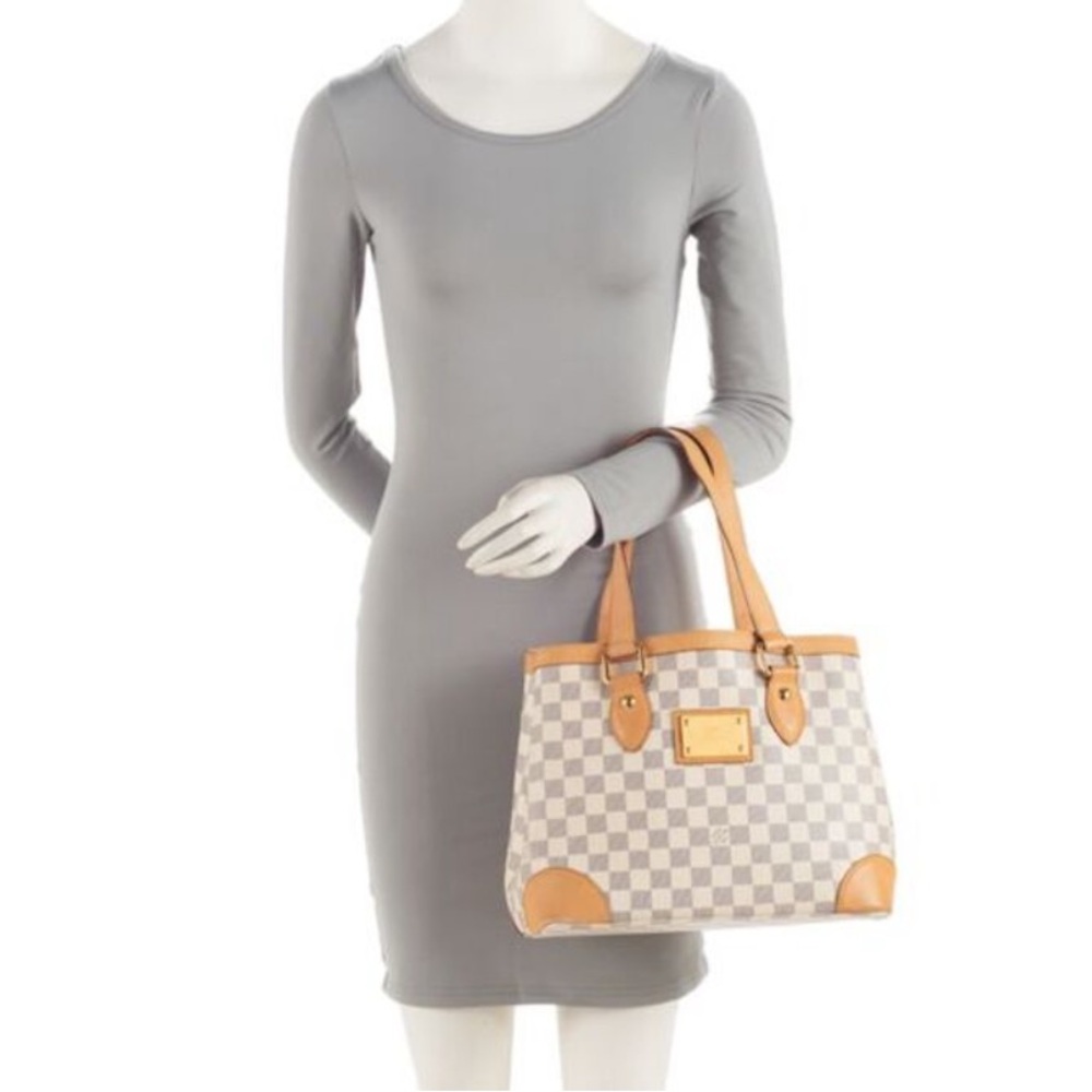 AUTHENTIC LOUIS VUITTON DAMIER AZUR HAMPSTEAD TOTE